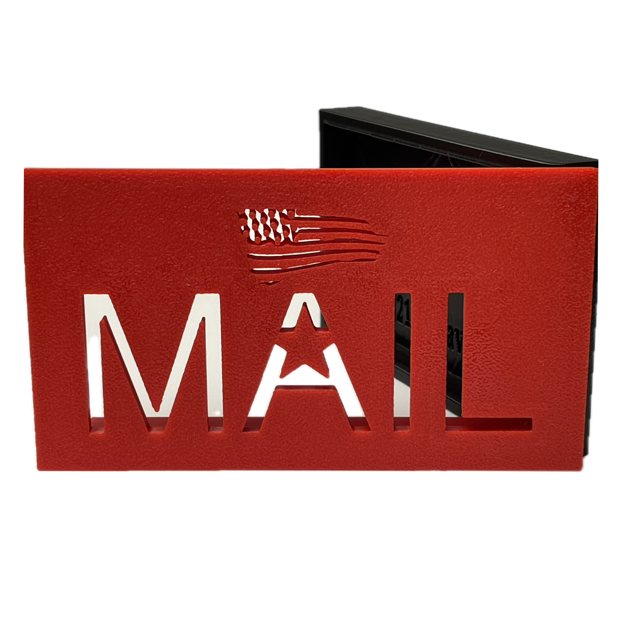 Flag plus mail mailbox flag for brick or stone mailboxes product picture with white background.